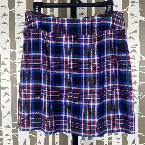 Vintage 90’s Plaid Academia Front Pleated Mini Skirt 8 - Picture 9 of 9